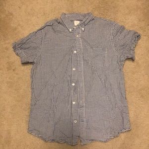 Large GAP Button Up - Blue/White Picnic pattern